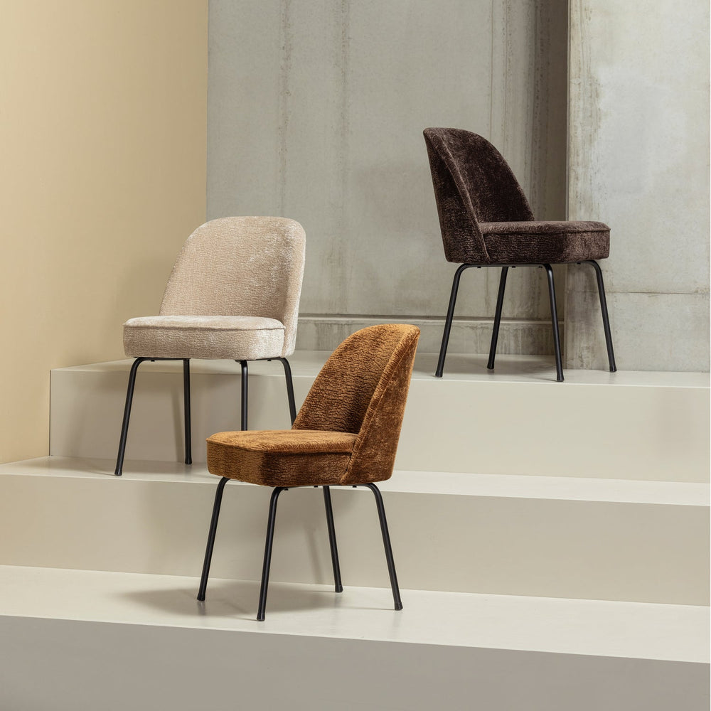 Dining chair VOGUE, 3D fabric, dark brown