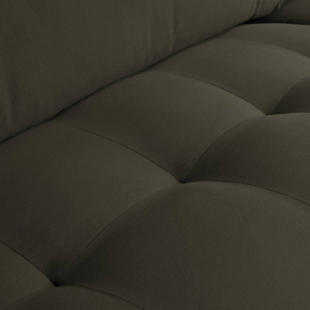 Klasikinė sofa RODEO, 2,5 vietos, veliūras, tamsiai žalia