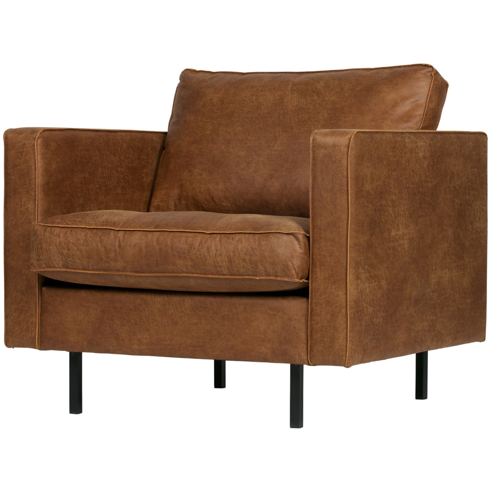 RODEO armchair, eco-leather, cognac