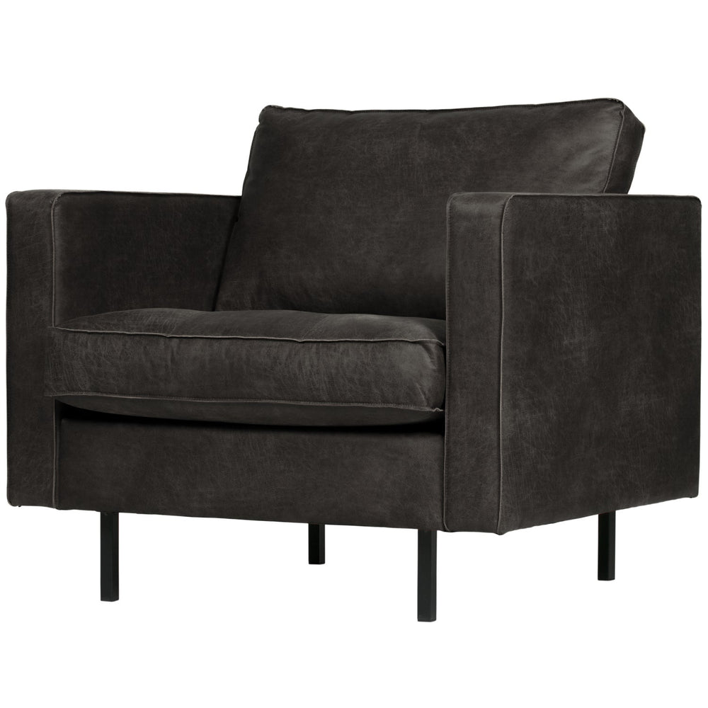 Classic armchair RODEO, eco-leather, black