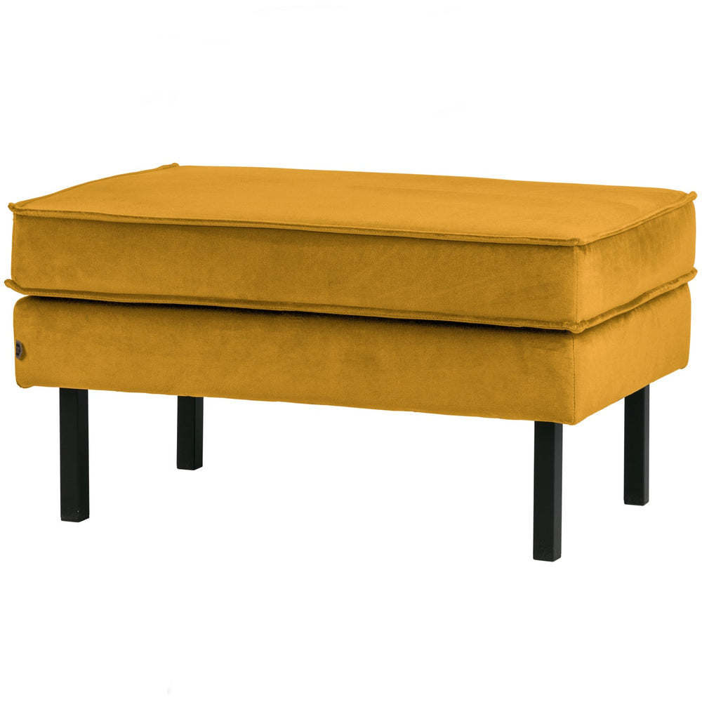 Bar stool RODEO, velour, Ochre