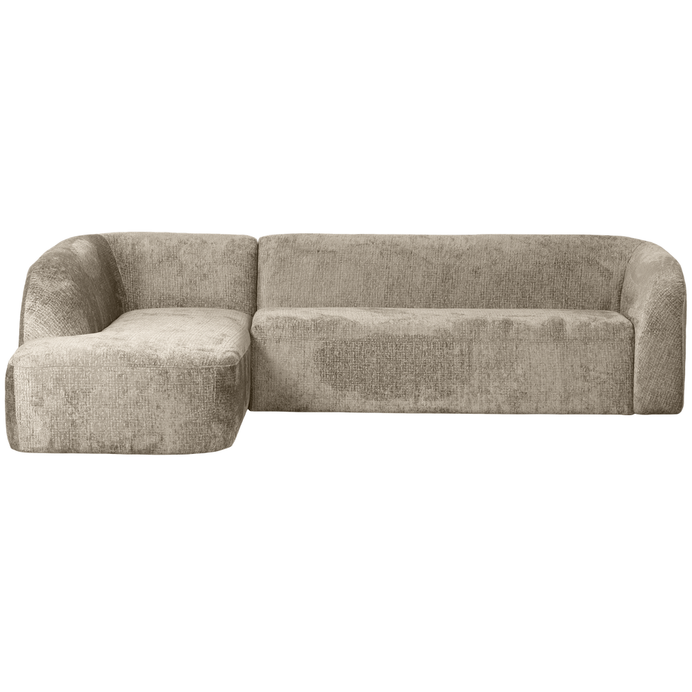 Kampinė sofa SLOPING, kairė, velvetinė Wheatfield