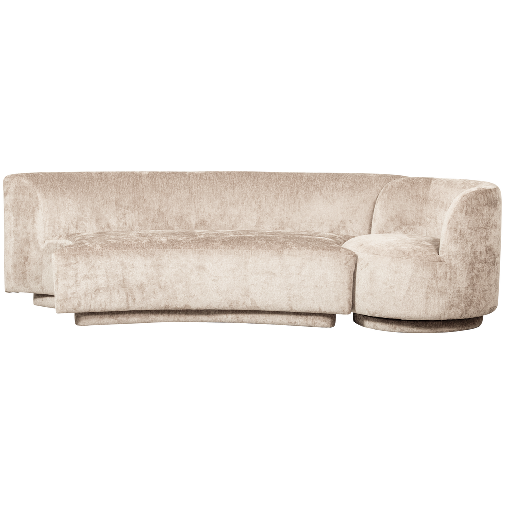 Armchair POPULAR, velour, natural
