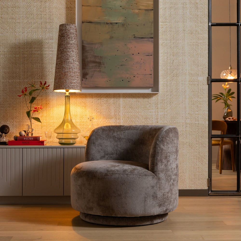Armchair POPULAR, velour, taupe