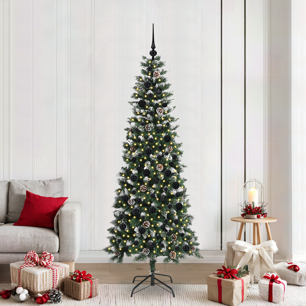 Artificial Christmas tree GROVE AURORA, Green 210 cm, plastic and steel