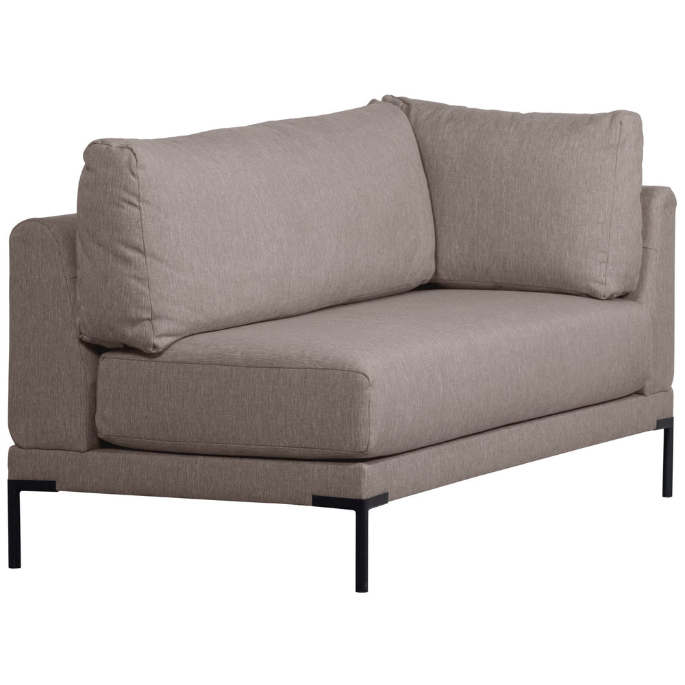 Kampinis suoliukas COUPLE, kairė, taupe