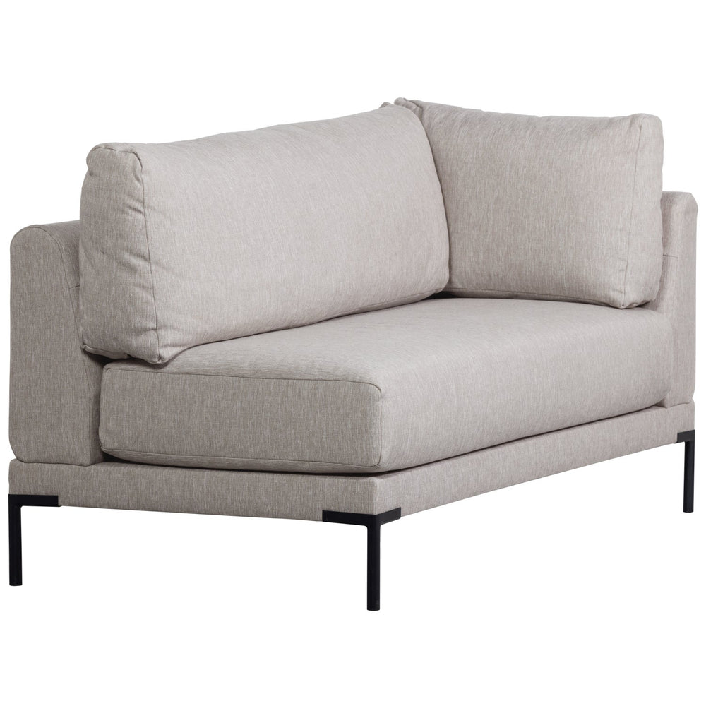 Kampinis suoliukas COUPLE, kairė, šviesiai pilkas