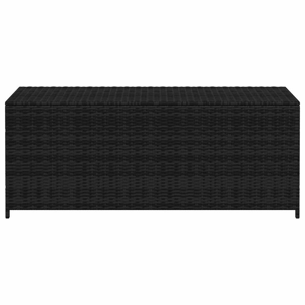 Garden storage box, black, 150x50x60cm, polyrattan