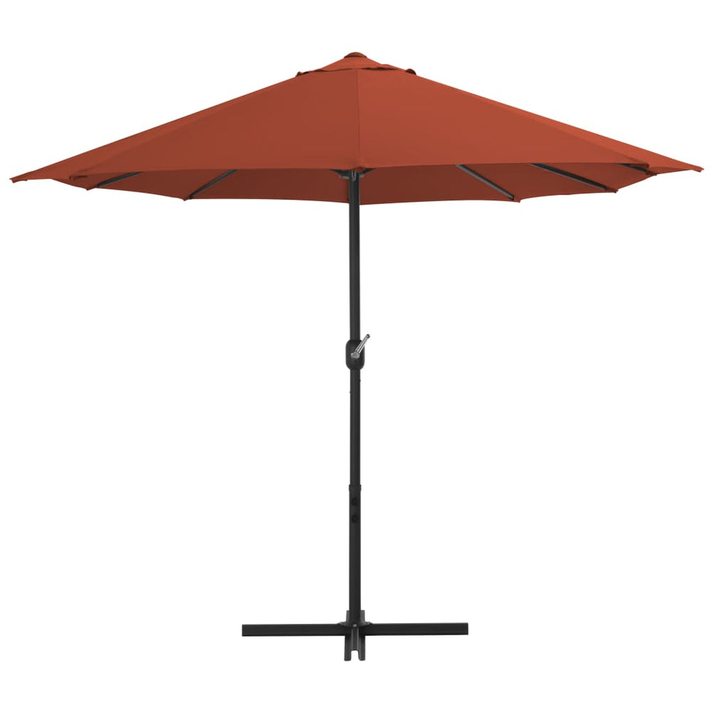 Outdoor Parasol with Aluminium Pole, Terracotta, 460x270cm