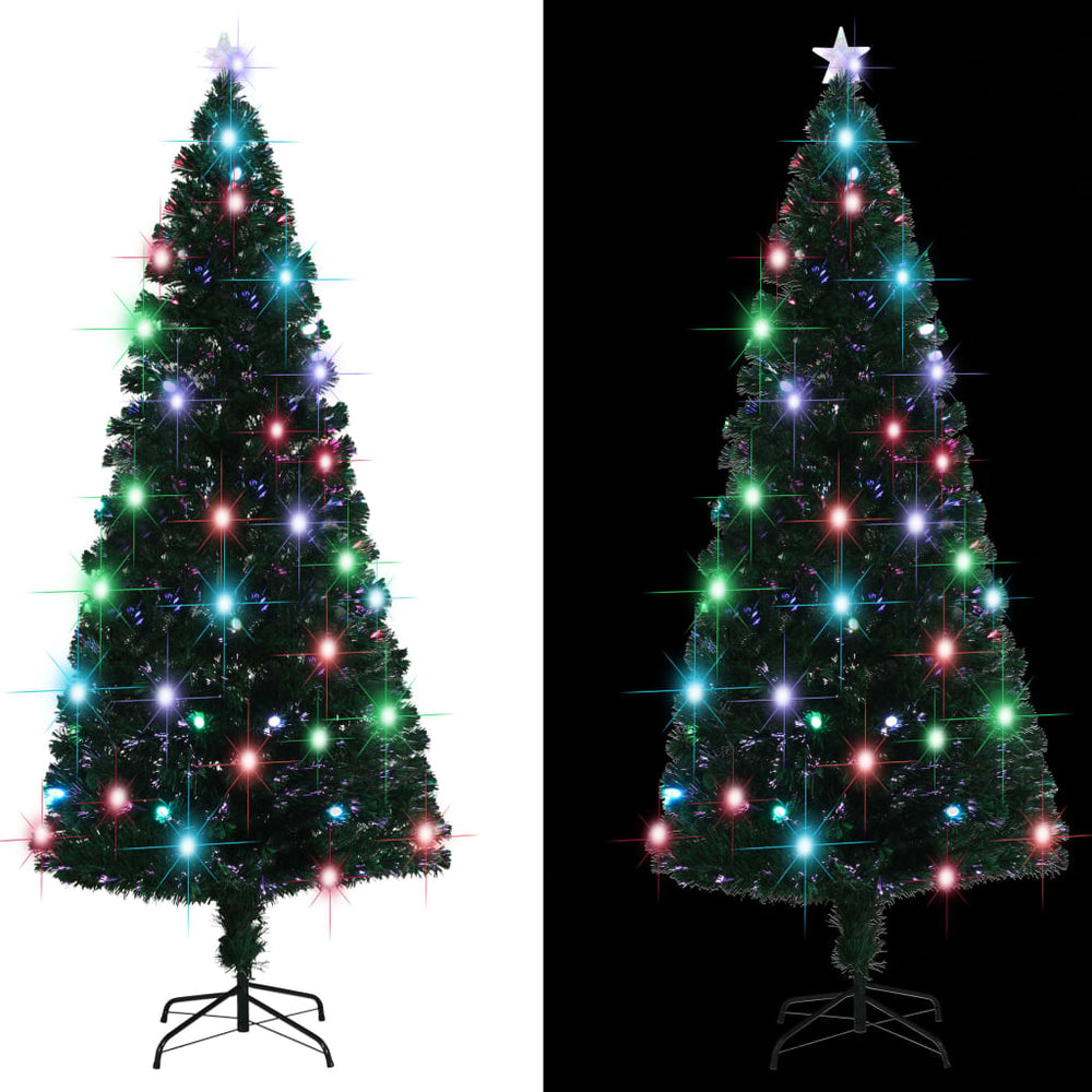 Apšviesta Kalėdų eglutė MEADOW SNOW, su stovu ir LED, 210cm., optinis pluoštas
