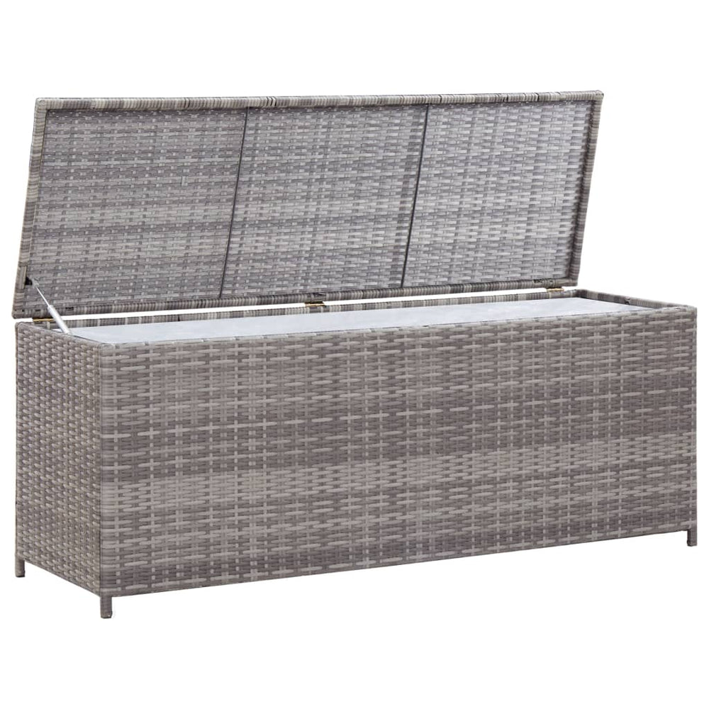 Garden storage box, grey, 120x50x60cm, polyrattan