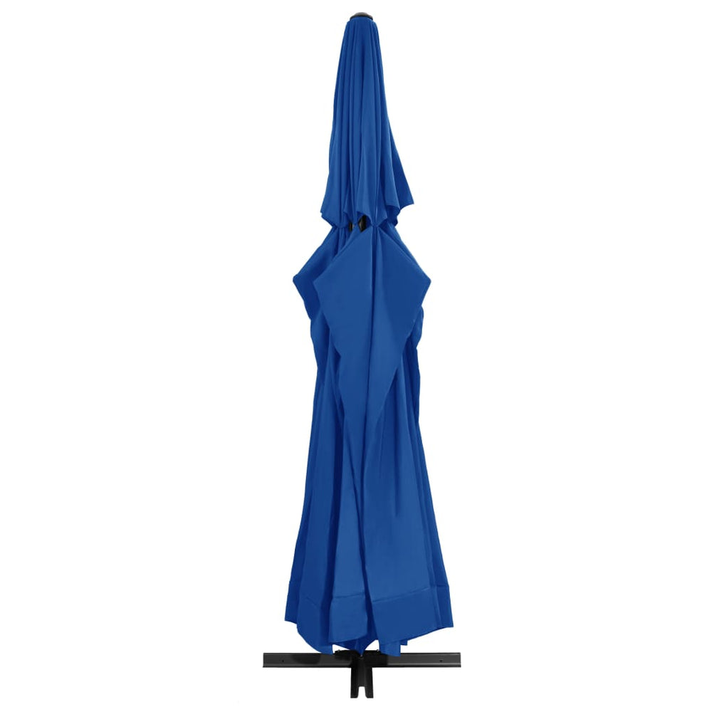 Garden parasol with aluminum pole, blue, 500cm