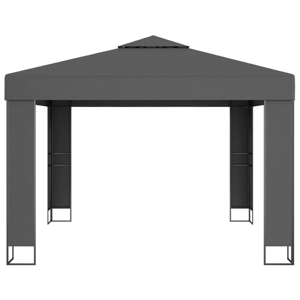 Gazebo with double roof ULTRA, anthracite, 3x3m