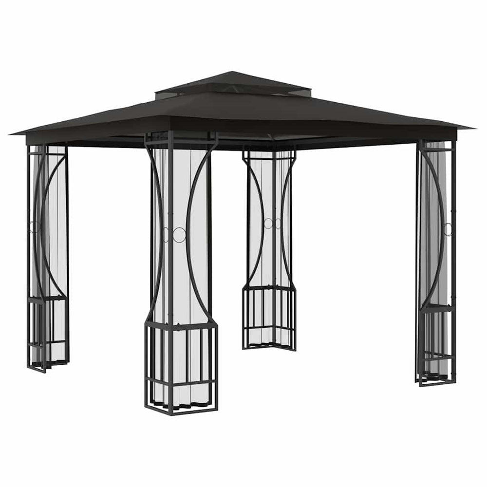 Pergola with net XERO, anthracite, 300x300cm