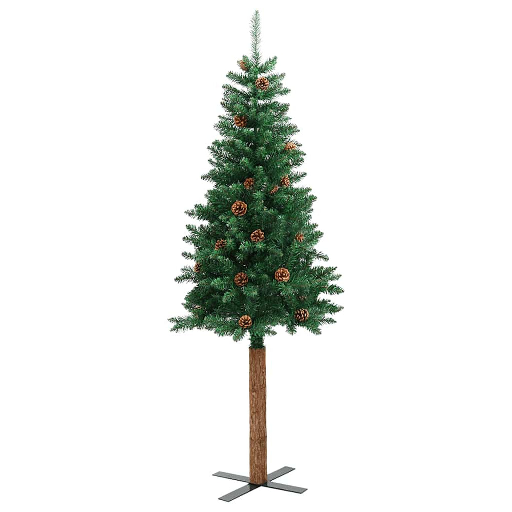 Christmas tree SHINE MEADOW, with pine cones, green, 180cm. and wood