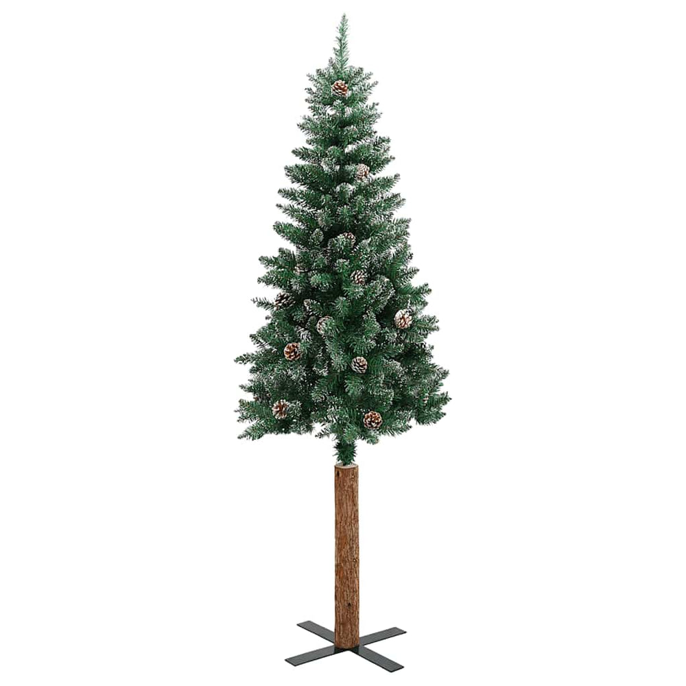 Christmas tree SHINE MEADOW, with real wood and white snow, green, 180cm.