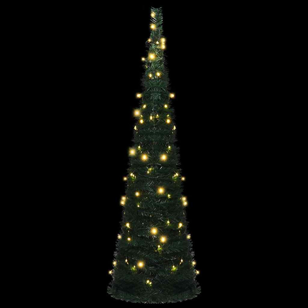 Pop-up Pre-lit Artificial Christmas Tree, SHINE PINE, green, 150cm.