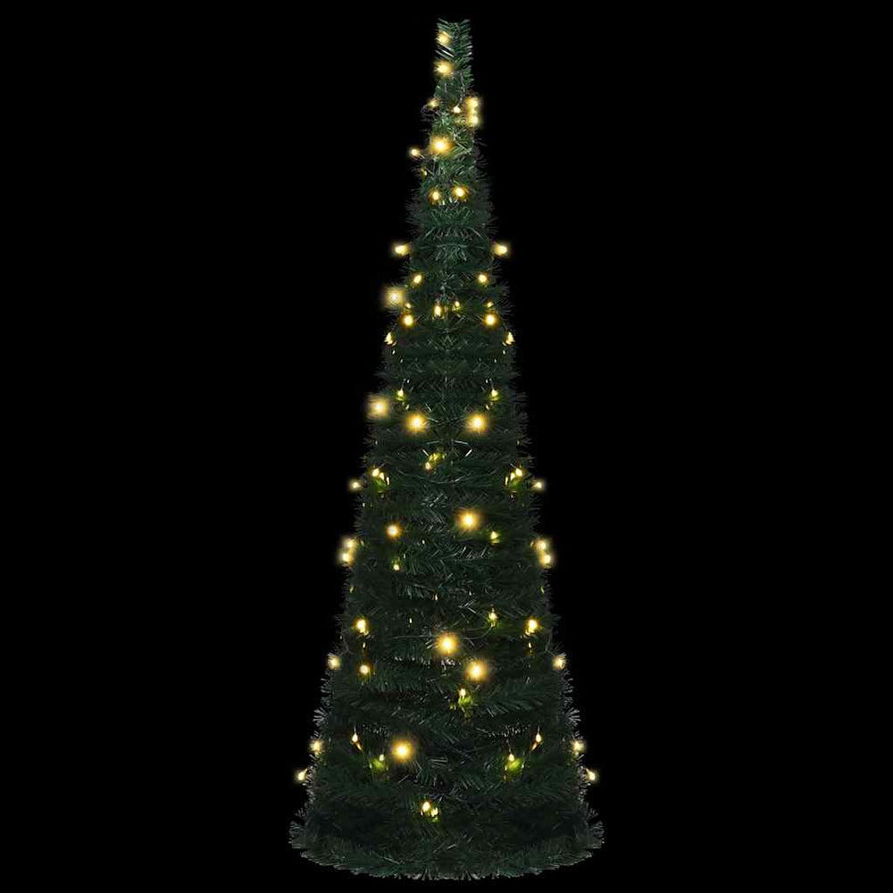 Pop-up Illuminated Artificial Christmas Tree, SHINE PINE, Green, 180cm.