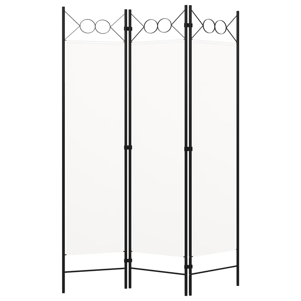 Kambario pertvara, 3 dalių, baltos spalvos, 120x180cm