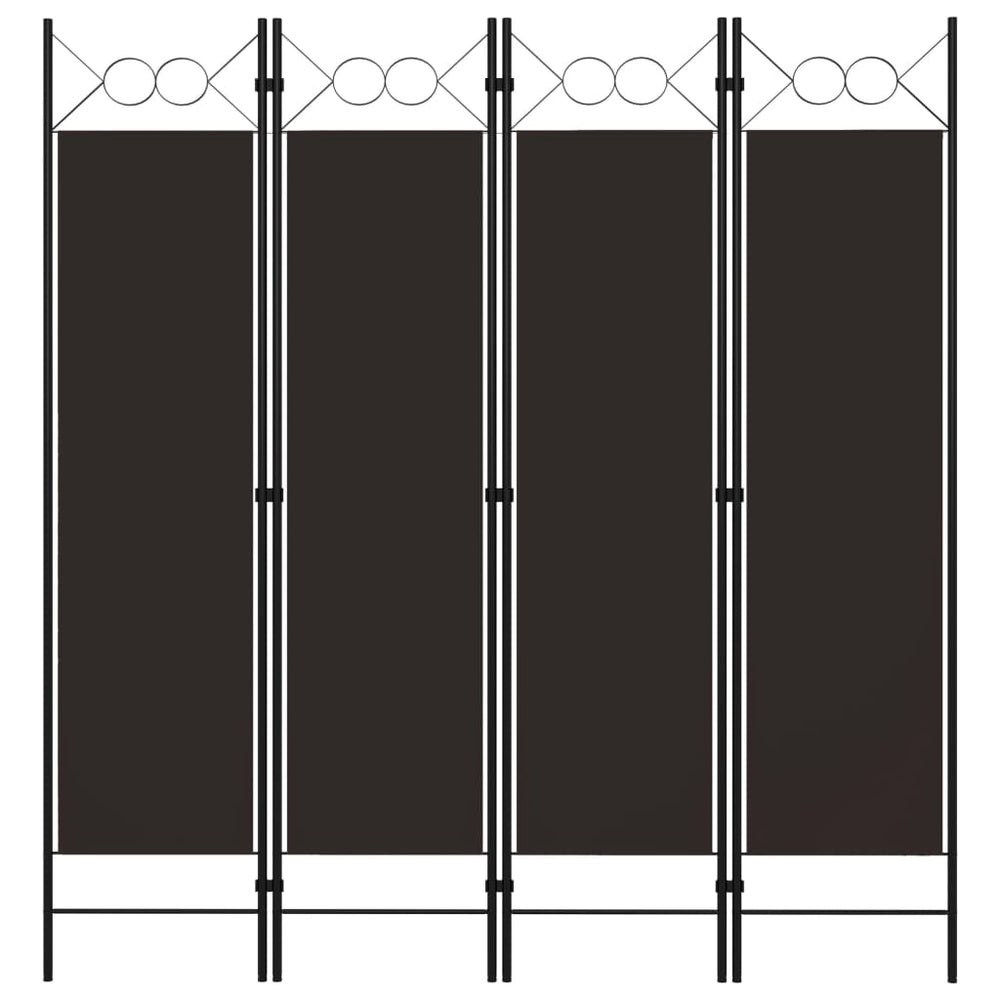 Kambario pertvara, 4 dalių, rudos spalvos, 160x180cm