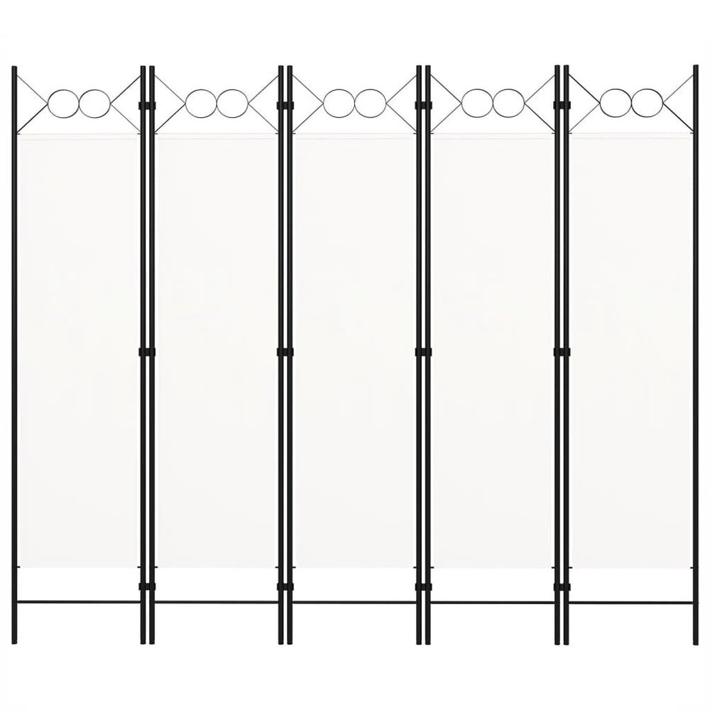 Kambario pertvara, 5 dalių, baltos spalvos, 200x180cm