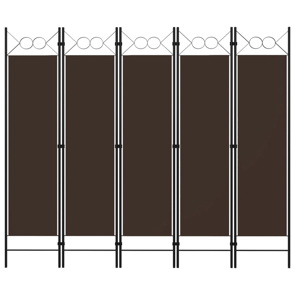 Kambario pertvara, 5 dalių, rudos spalvos, 200x180cm