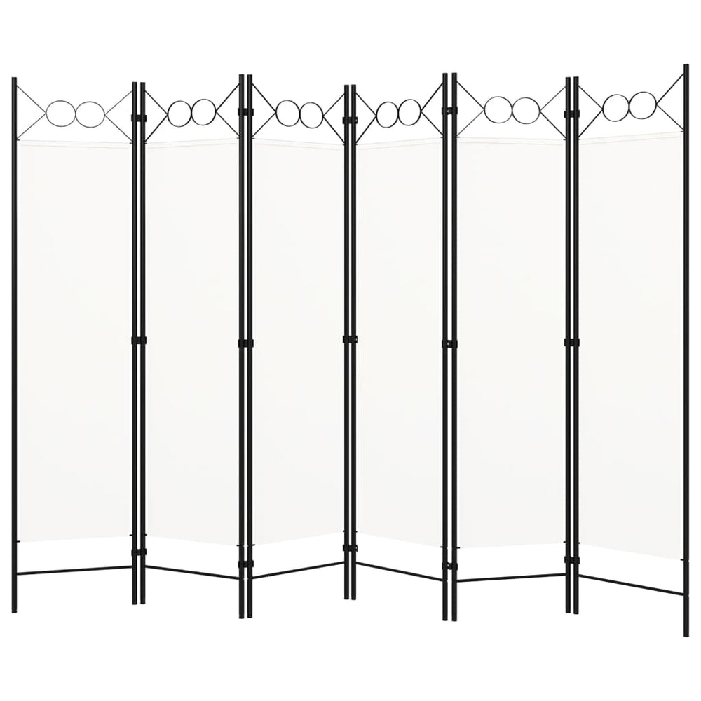 Kambario pertvara, 6 dalių, baltos spalvos, 240x180cm