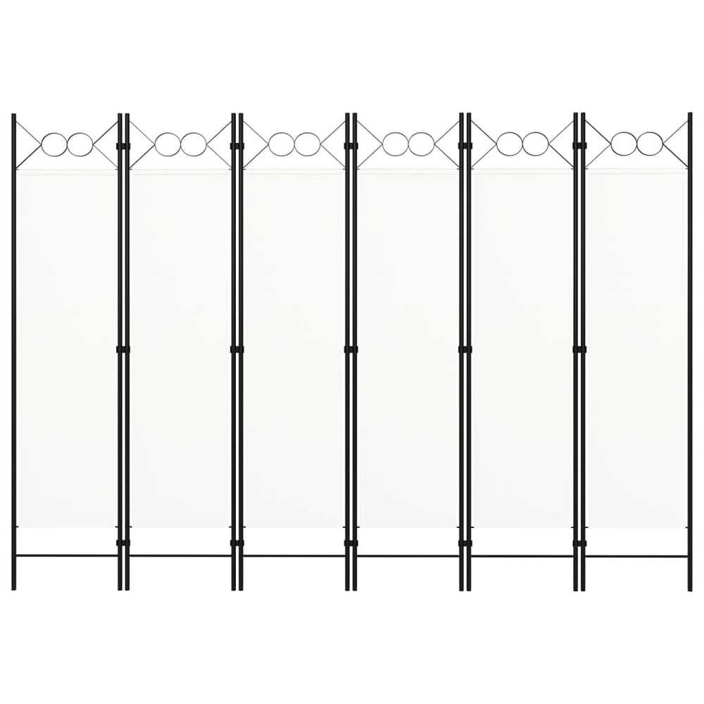 Kambario pertvara, 6 dalių, baltos spalvos, 240x180cm