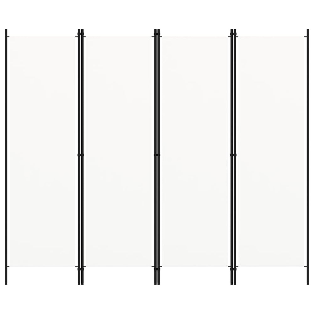 Kambario pertvara, 4 dalių, baltos spalvos, 200x180cm