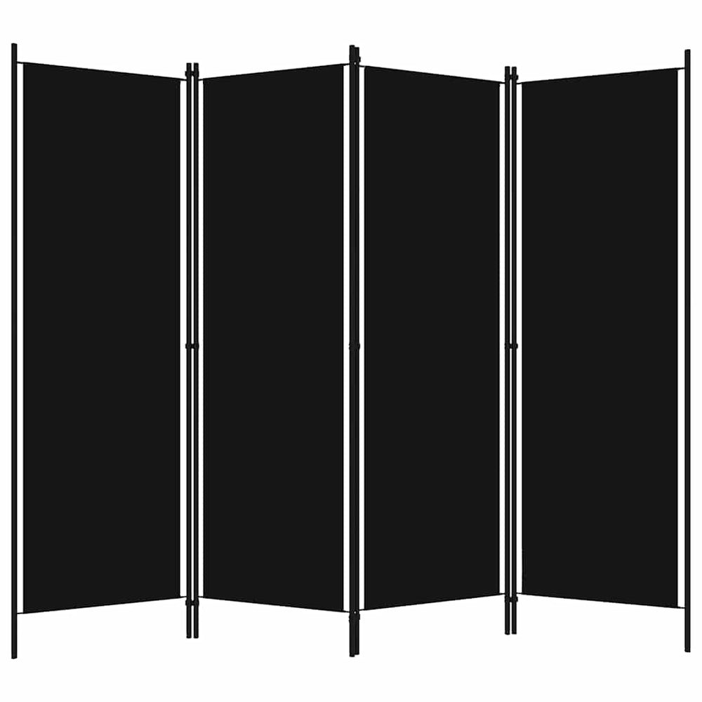 Telpas sadalītājs, 4 daļu, melns, 200x180 cm