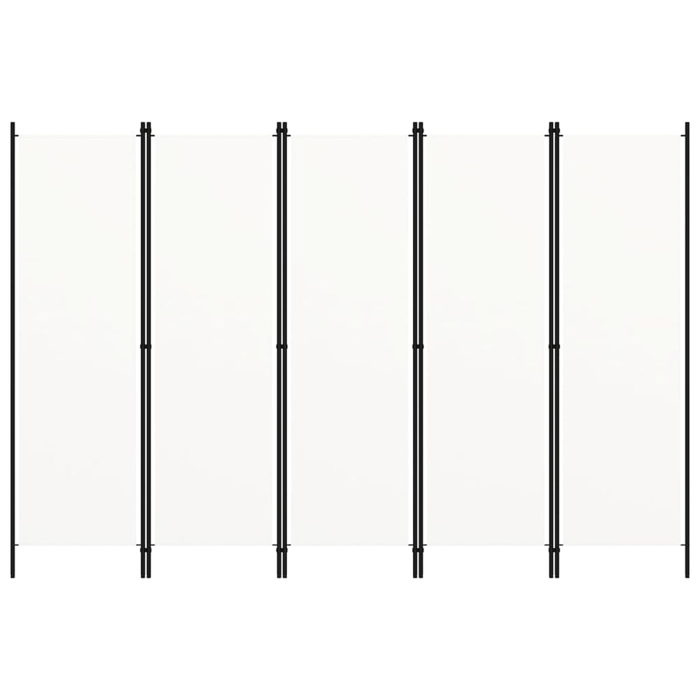 Kambario pertvara, 5 dalių, baltos spalvos, 250x180cm