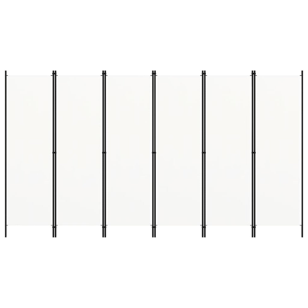 Kambario pertvara, 6 dalių, baltos spalvos, 300x180cm