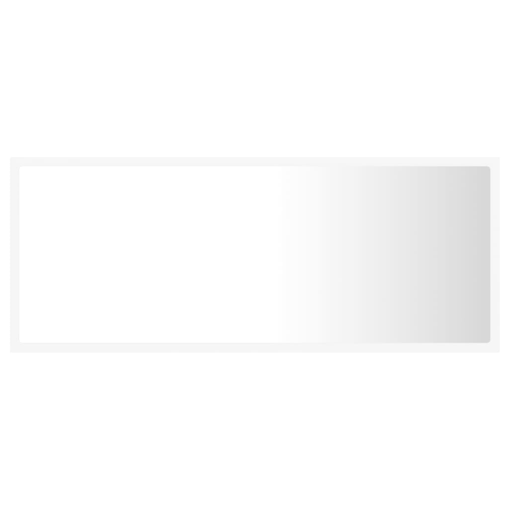 Vonios kambario LED veidrodis, baltas, 100x8,5x37cm, akrilas
