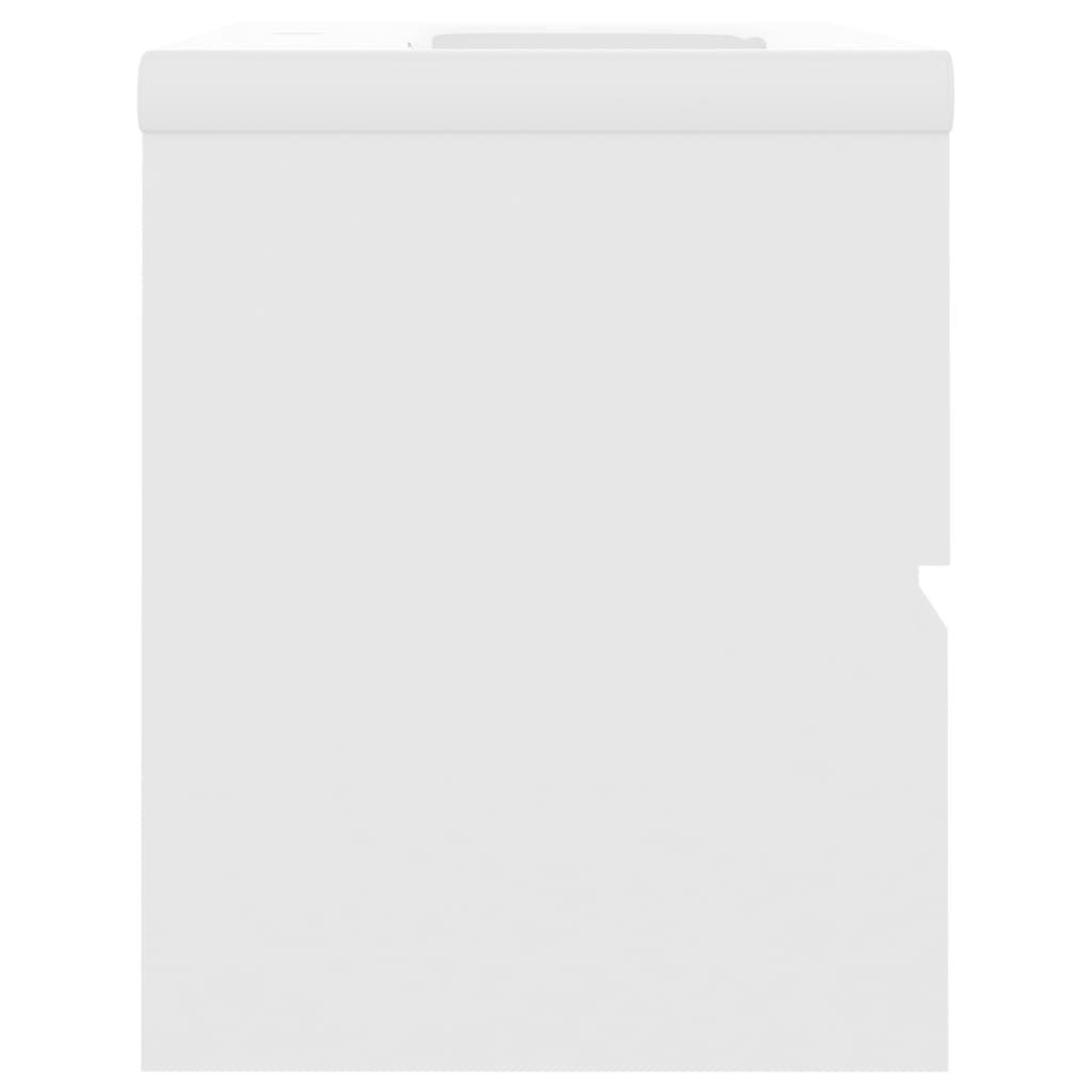 Praustuvo spintelė su praustuvu, balta, apdirbta mediena