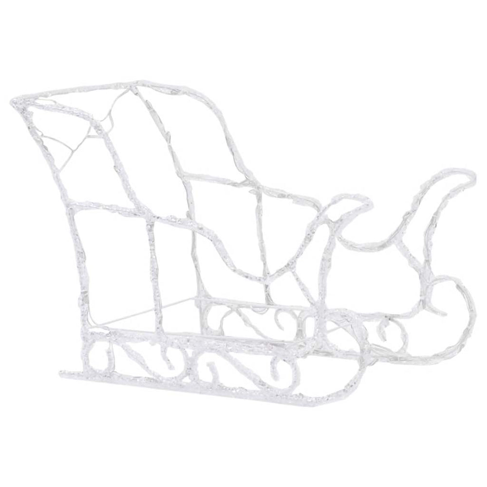 Kalėdų dekoracija elniai ir rogės BELLS, 280x28x55cm, akrilas