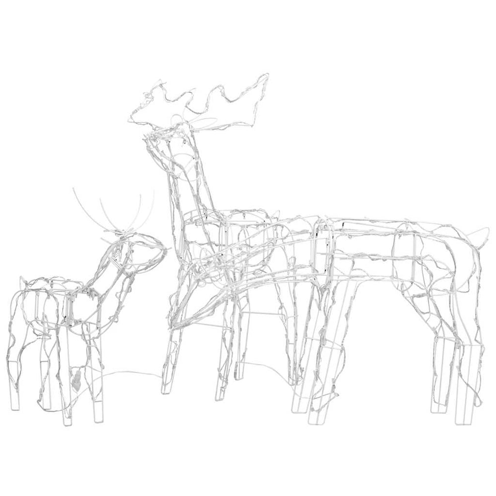 Kalėdinė lempučių ekspozicija elniai NOEL, 3 dalių, 229 LED