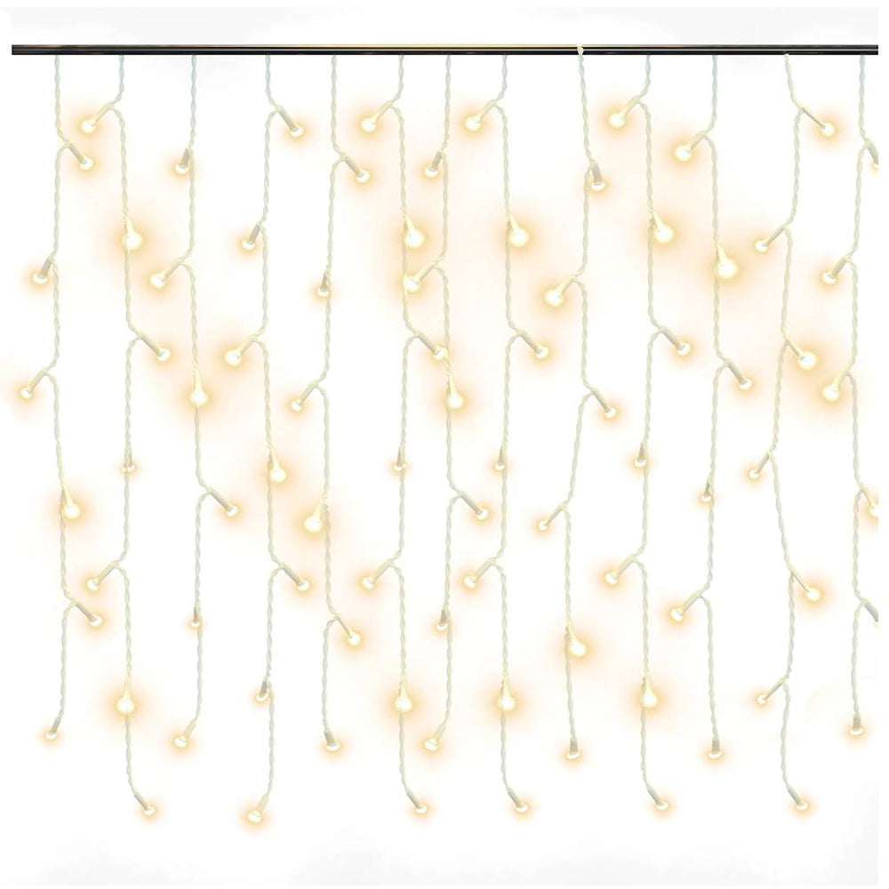 LED girlianda varvekliai CANDY, 10m, 400 šiltų baltų LED, 8 funkcijos