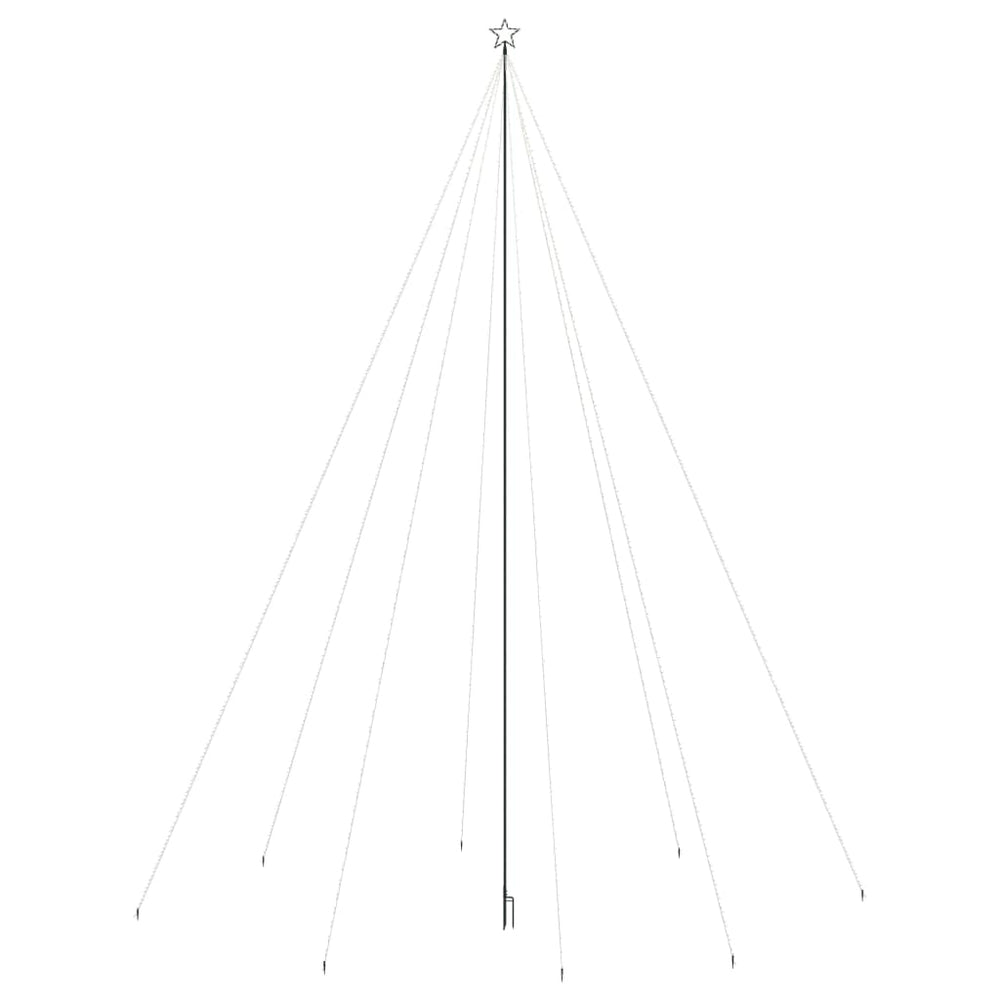 LED Kalėdų eglutė SHINE POLAR, Vidinė Lauko 1300 LED Mėlyna 8 m