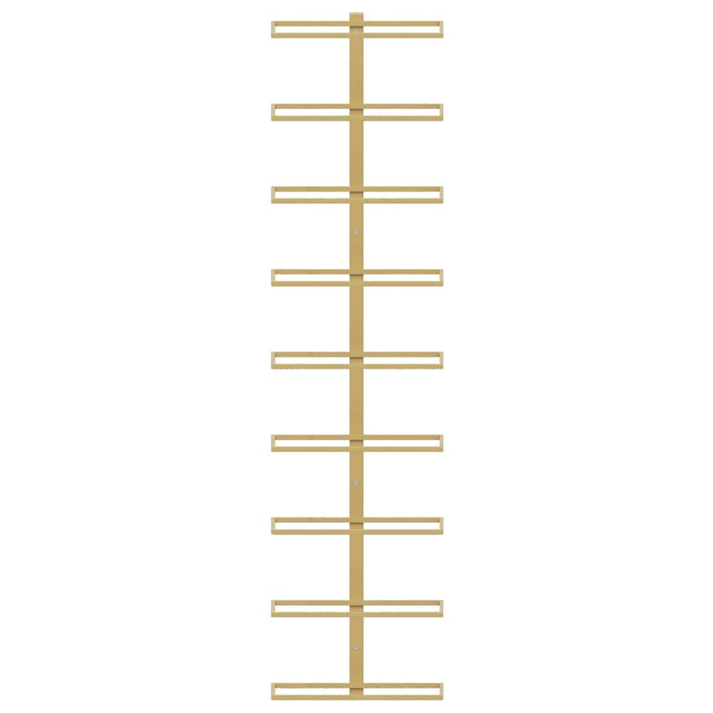 Prie sienos montuojami vyno laikikliai, 2vnt., aukso, geležis