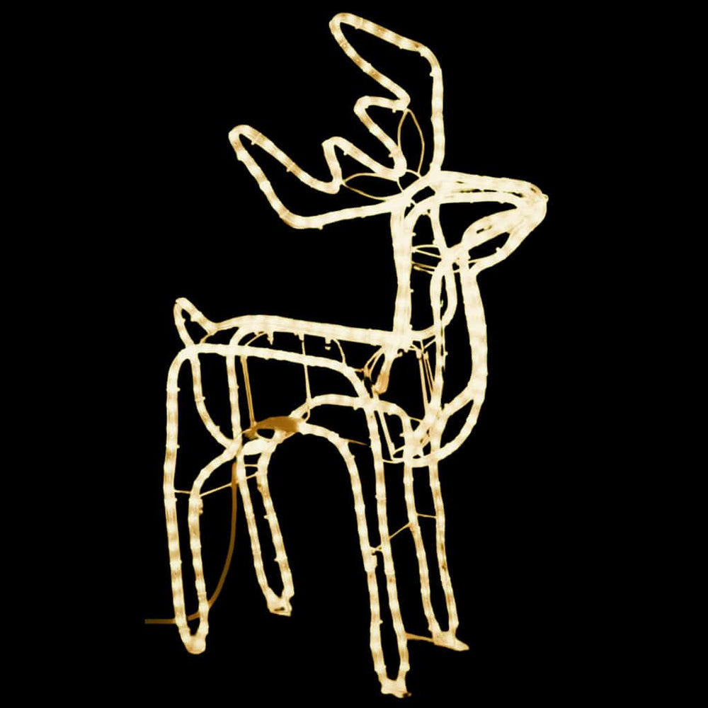 Kalėdinė dekoracija elnias CHILL, šiltas baltas, 76x42x87cm