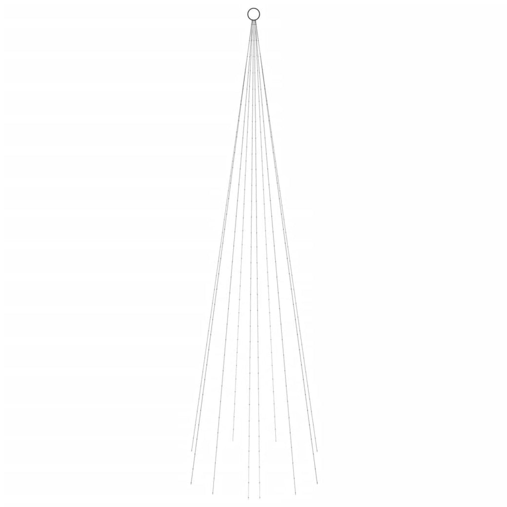 Kalėdų eglutė ant vėliavos stiebo POLARSTAR, 300cm, 310 šiltų baltų LED