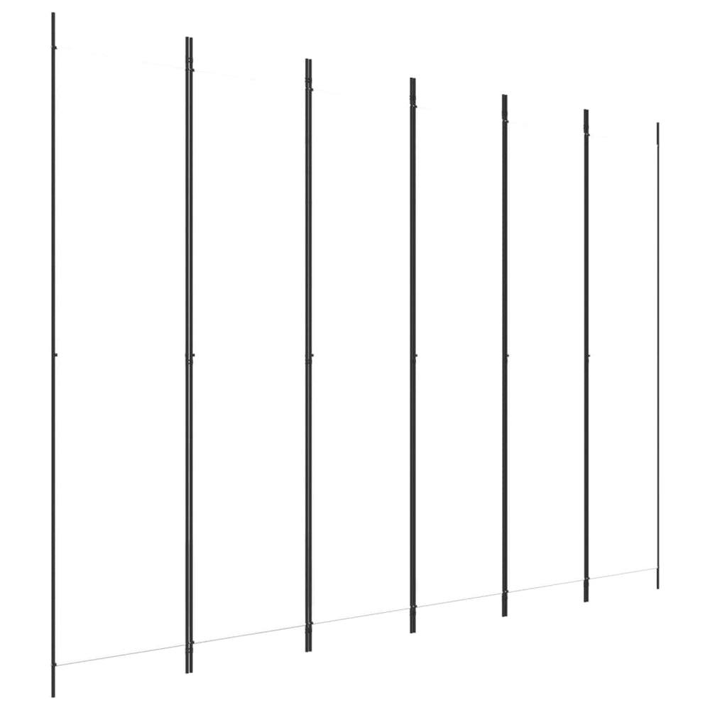 Room divider, 6-panel, white, 300x220cm, fabric