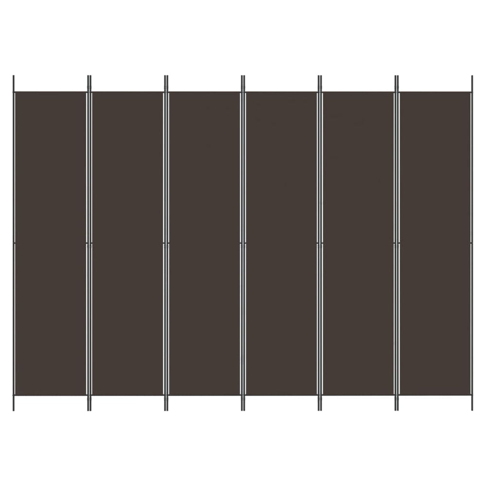 Kambario pertvara, 6 dalių, rudos spalvos, 300x220cm, audinys