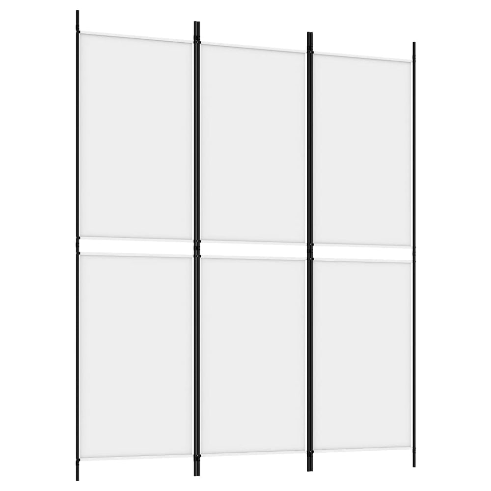 Room divider, 3-panel, white, 150x180cm, fabric