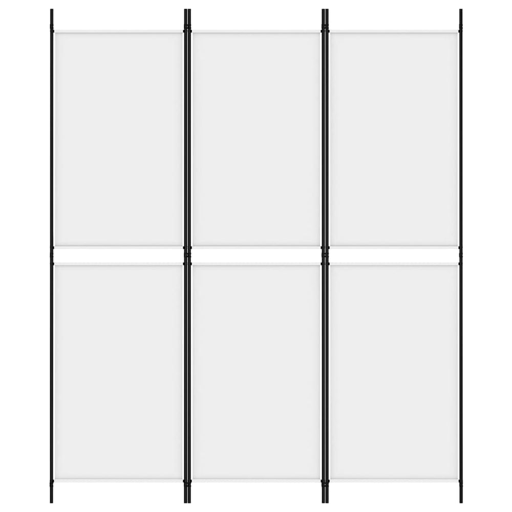 Kambario pertvara, 3 dalių, baltos spalvos, 150x180cm, audinys