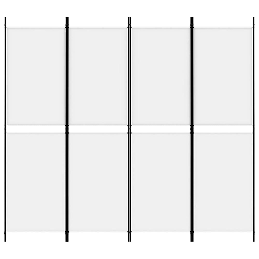 Kambario pertvara, 4 dalių, baltos spalvos, 200x180cm, audinys