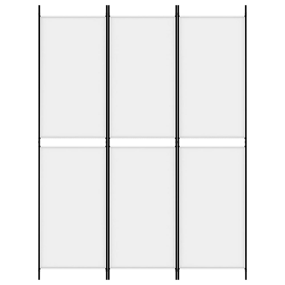 Kambario pertvara, 3 dalių, baltos spalvos, 150x200cm, audinys