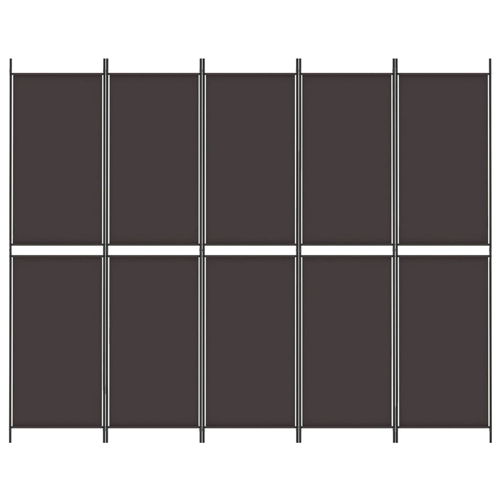 Kambario pertvara, 5 dalių, rudos spalvos, 250x200cm, audinys