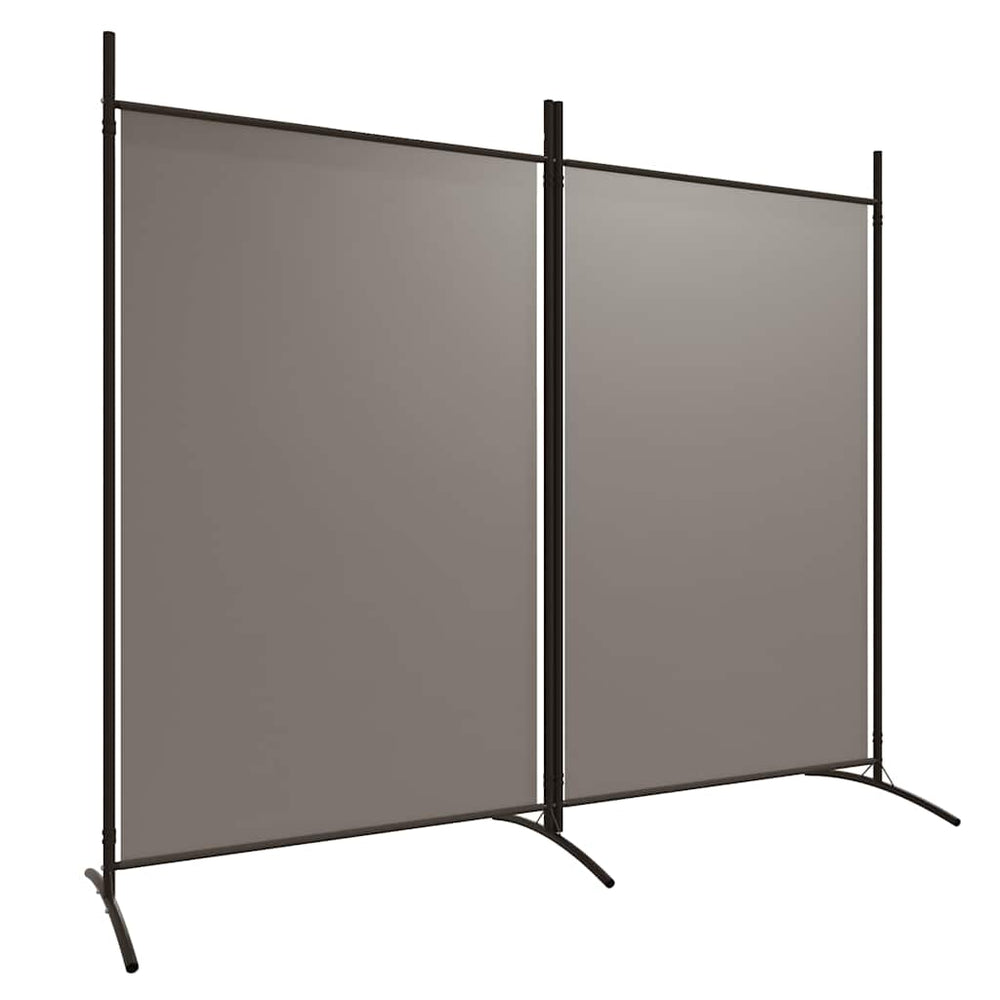 Room divider, 2-panel, anthracite, 175x180cm, fabric