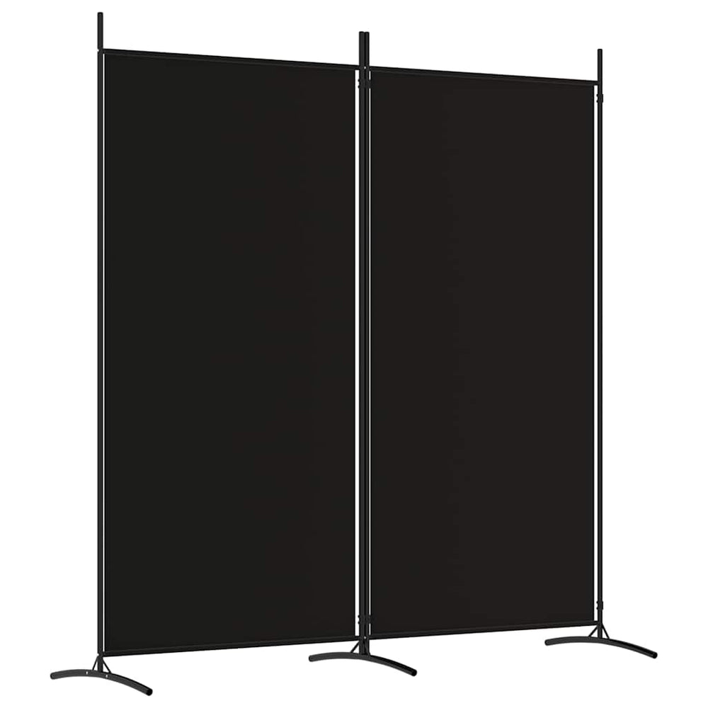 Room divider, 2-panel, black, 175x180cm, fabric